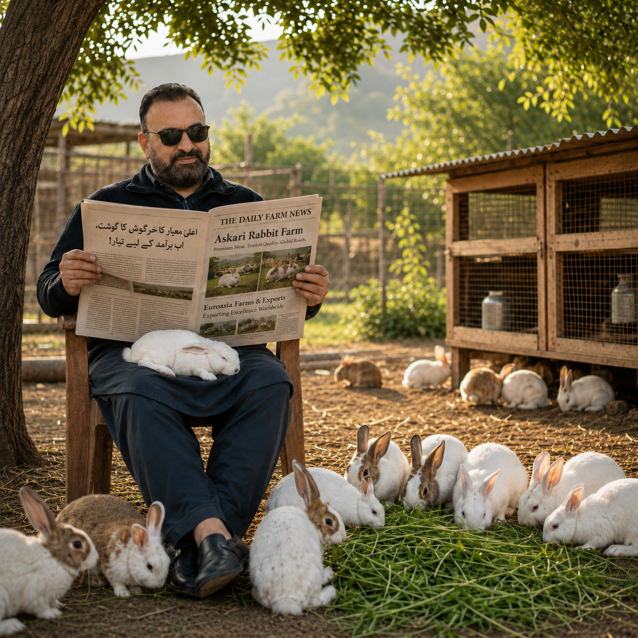 Professional rabbit farm